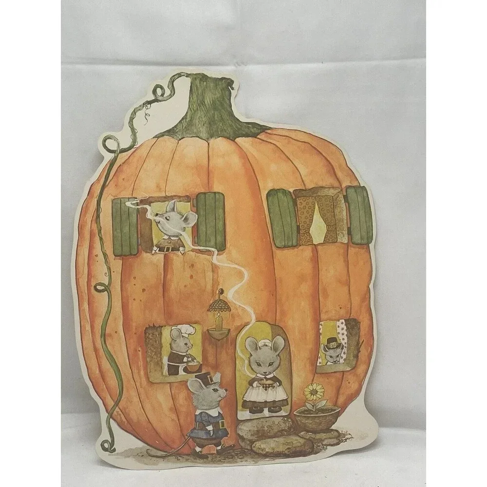 Norcross Die Cut Mouses in the Pumpkin House Fall Cardboard Wall Decoration 12